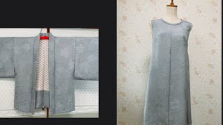 着物リメイクノースリーブワンピース＆羽織 mqdefault.jpg