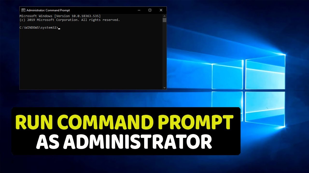 How To Run Windows Command Prompt As Administrator Youtube