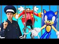 Sonic et Chase poursuivent le criminel! Jeux avec voitures et d&#39;autres jouets pour enfants.