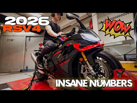 IT&#39;S A MONSTER!! First 2026 Aprilia RSV4 Factory 1100 Stock Dyno