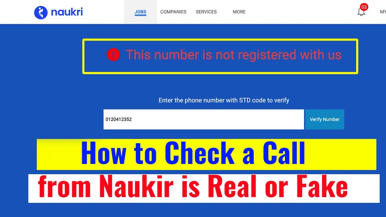 How to Check a Call from Naukri.com Real or Fake
