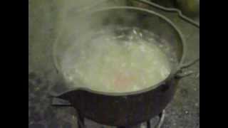 Water casting shibuichi