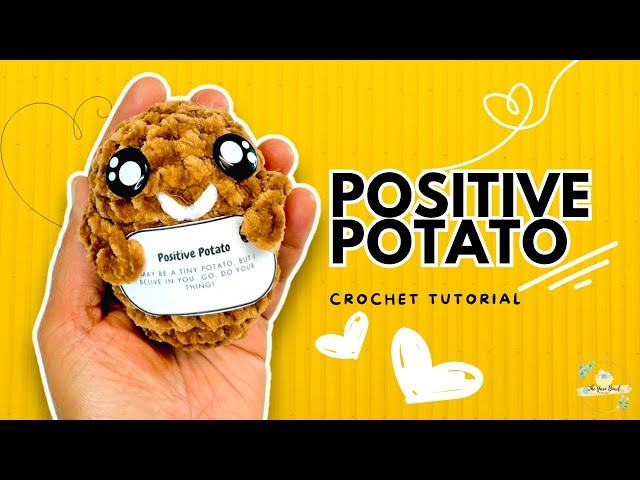 Positive Potato free crochet pattern tutorial for beginners. Best Christmas  present 🎁 