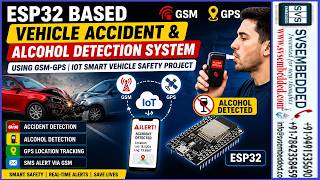 ESP32 Vehicle Accident & Alcohol Detection System Using GSM-GPS | IoT Smart Vehicle Safety Project