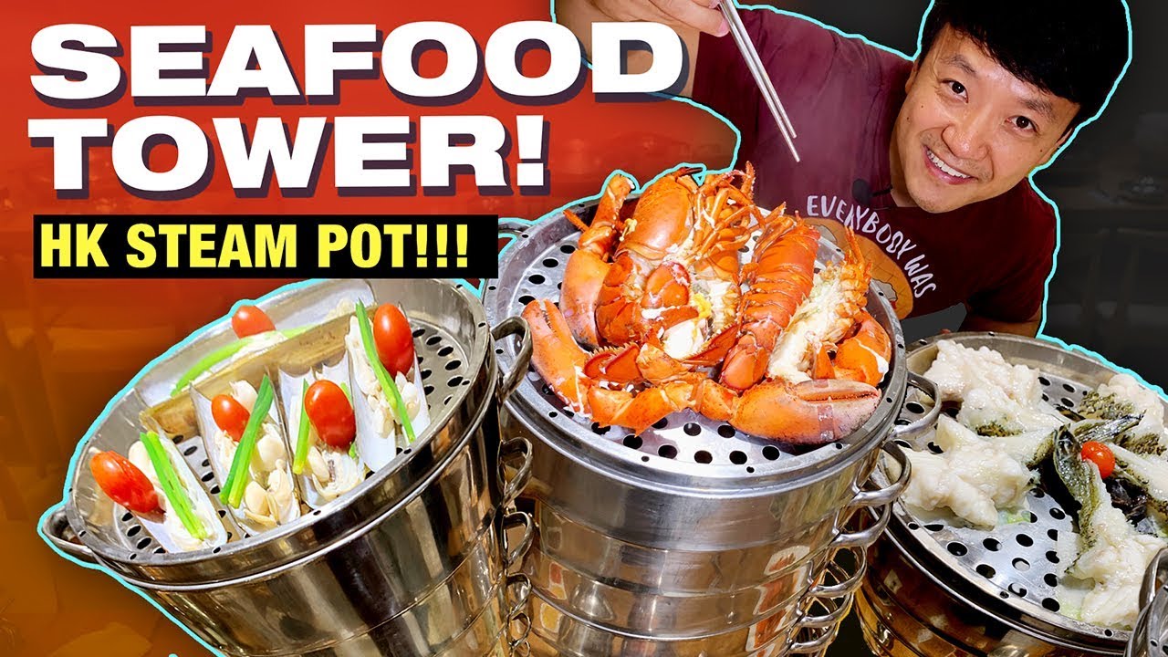 9 Layer SEAFOOD TOWER! Congee STEAM HOTPOT in Hong Kong | Strictly Dumpling