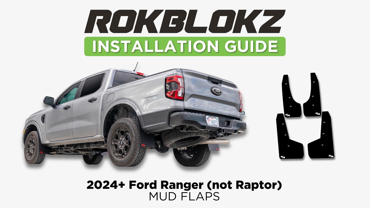 2024+ Ford Ranger Mud Flaps | Rally Style Protection | Rokblokz