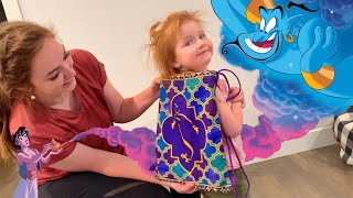 ALADDIN PRINCESS BAG!! Surprise date for Mom to see Jasmine and Genie!