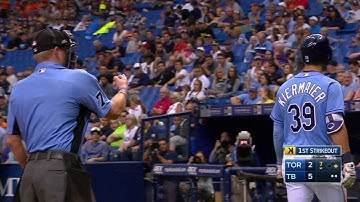 TOR@TB: Kiermaier ejected for arguing balls, strikes