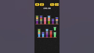 Cup Sort Puzzle Level 250 = Water Sort Puzzle Level 250 = Ball Sort Puzzle Level 250 All the same