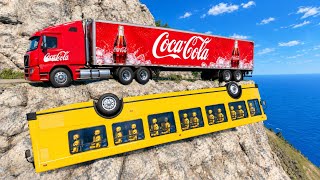 Giant Truck vs Bus Full of Dummies  💥😳 | Beamng drive #321!