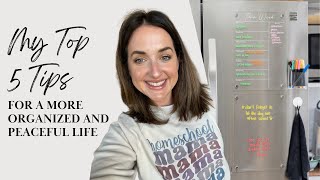 MY TOP 5 TIPS FOR A MORE ORGANIZED PEACEFUL LIFE|BE ON TOP OF LIFE IN 2024||