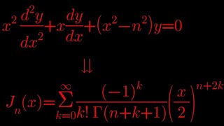 Proving the Bessel's Function from the Bessel's Differential Equation.