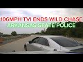 Troopers Vehicle Disabled After 106 MPH TVI | Arkansas State Police