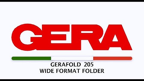 GeraFold  205 wide format paper folding machine; economic , simple to use and to maintain