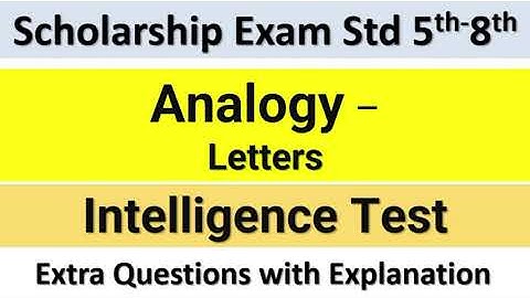8th-5th Scholarship Exam 2022 | Intelligence Test | Analogy - Letters #praescioedu