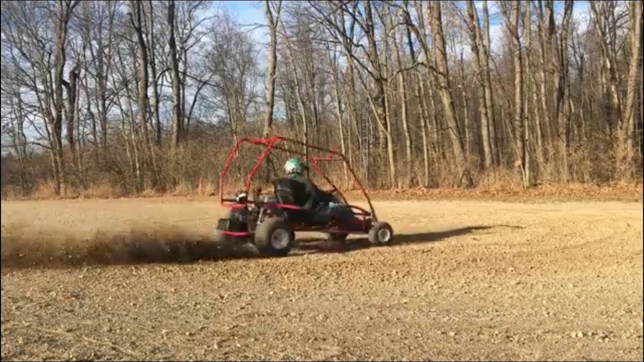 Snowmobile go kart pt. 6, Just rippin YouTube