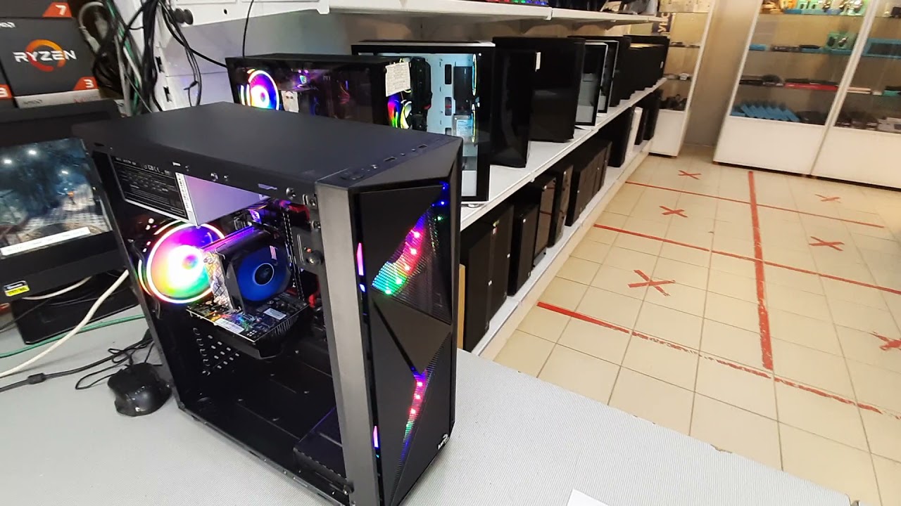 Сборка 2950 _39800₽_ i3 10100F / B460M Gaming / 16Gb / ssd 500Gb / GTX 1050 / Aerocool Glider Cosmo