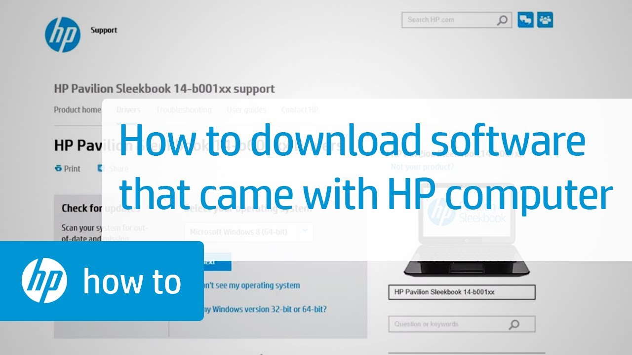 Can I Download Software That Came With My Hp Computer Hp Computers Hp Youtube