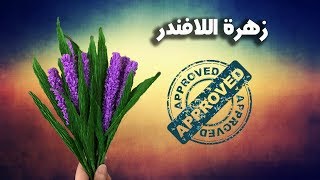 طريقة عمل زهرة اللافندر بكل سهولة من الورق الملون