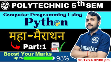 Computer Programming Using Python | One Shot Marathon Video | Part-1 |  Revision with Imp. Questions