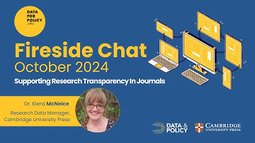 Supporting Research Transparency in Journals: Data for Policy I Fireside Chat October