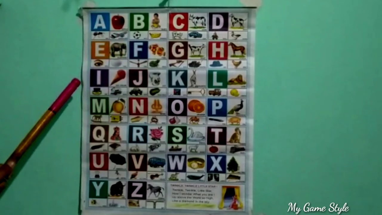 A For Apple Alphabet Chart