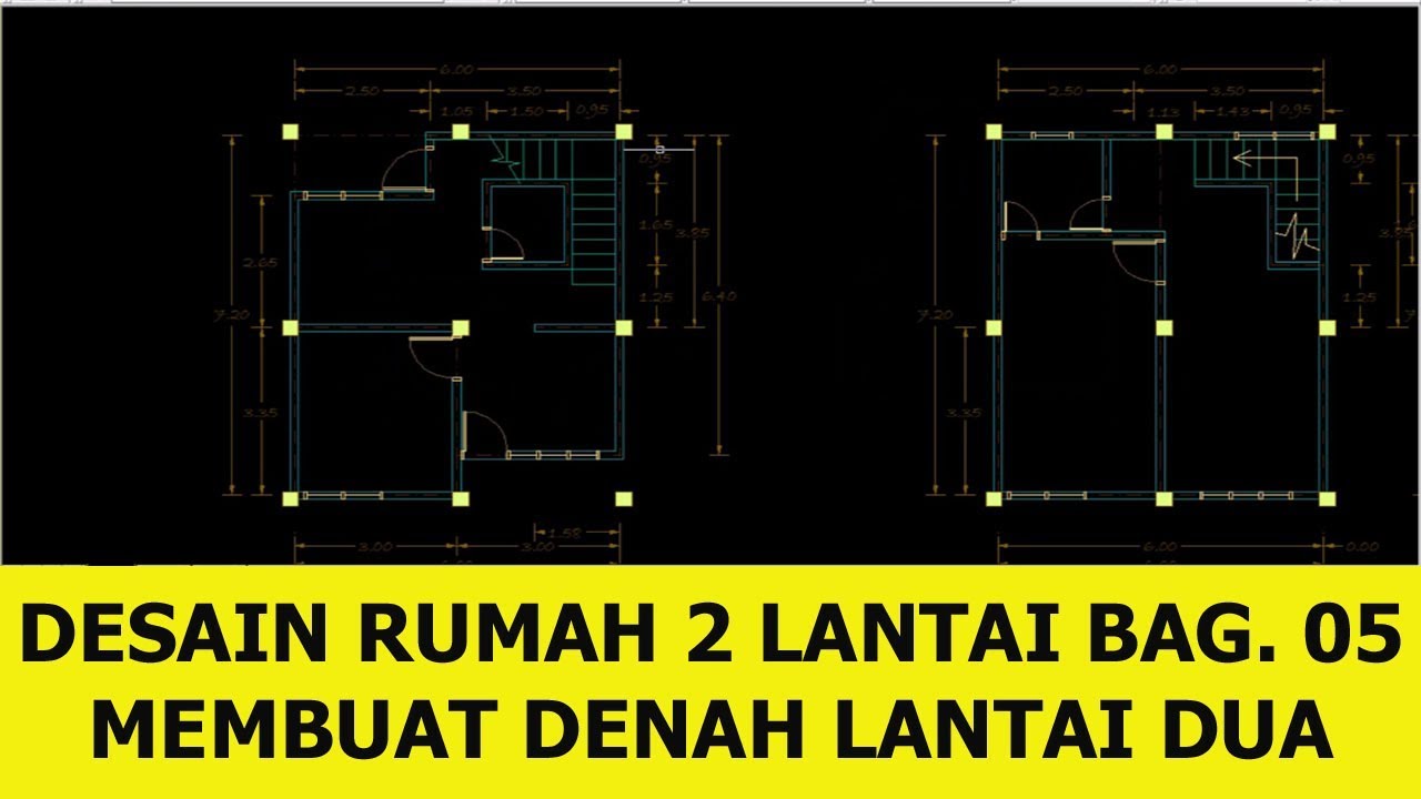 Belajar Desain Rumah 2 Lantai Dengan Autocad Pemula Bag 05 Membuat