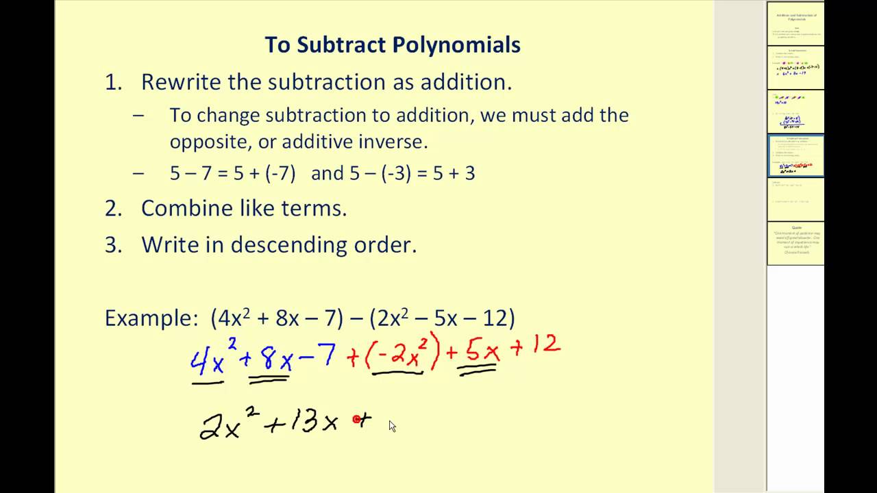 adding-and-subtracting-polynomials-youtube