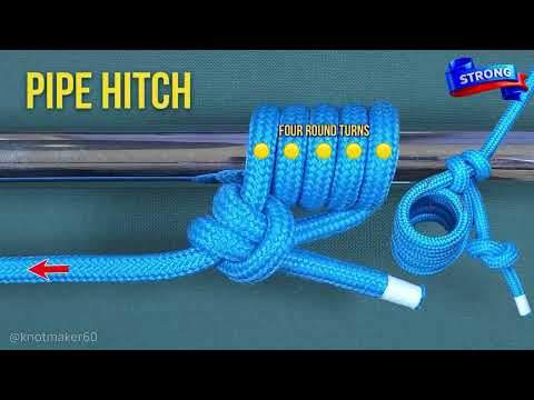 Pipe Hitch Secret: 4 Turns for Zero Slip! (ABoK #504).   #knot #survival #diy #asmr #tutorial #video