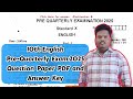 10th English Pre-Quarterly Exam 2024 Question Paper PDF and Answer Key
