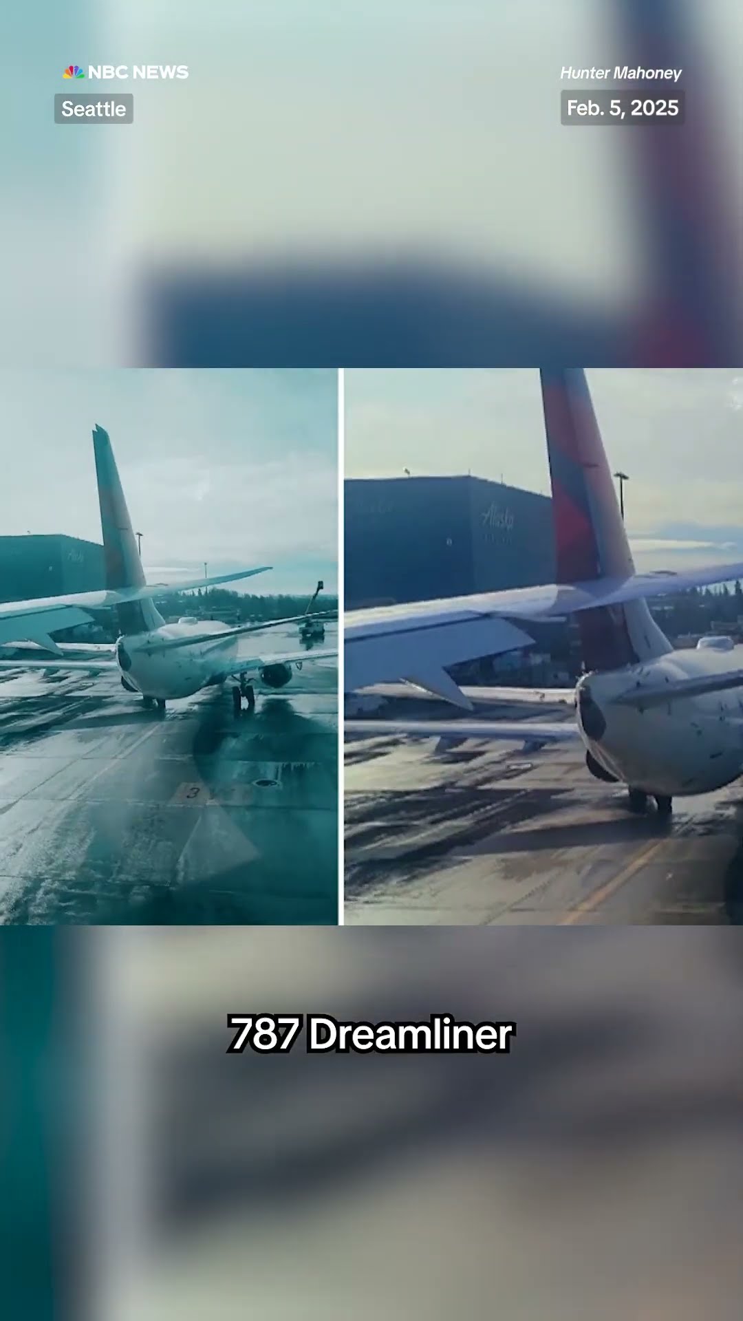 Planes clip each other while taxiing at Sea-Tac Airport