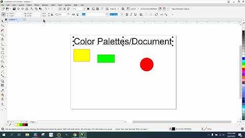 Corel Draw Tips & Tricks Draw Document Palettes