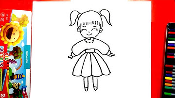 Cách vẽ công chúa đơn giản dễ thương  - Vẽ công chúa cute