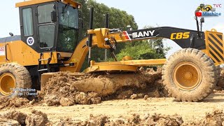 Excellence Building New Roads By Motor Grader | Working Operator Pushing Dirt With Roller by TVC Machine 213 views 11 months ago 19 minutes