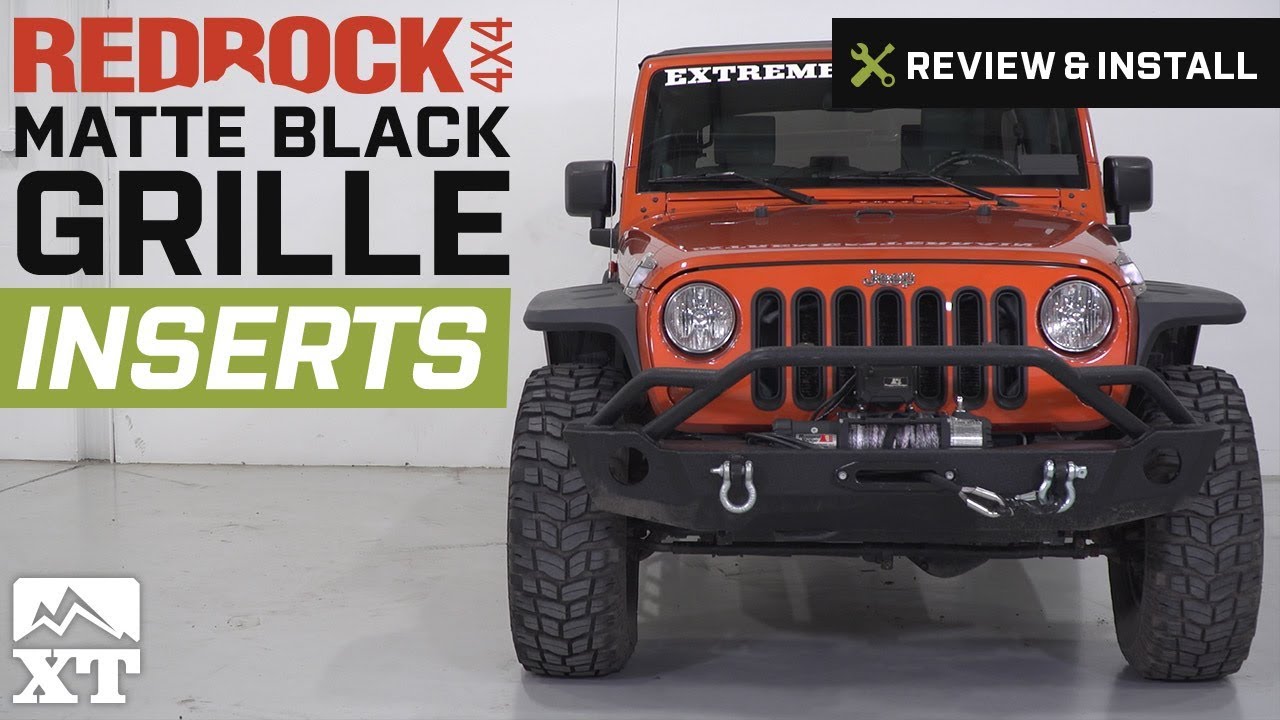 Jeep Wrangler RedRock 4x4 Mesh Grille Inserts (2007-2017 JK) Review &  Install - YouTube
