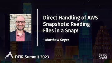 Direct Handling of AWS Snapshots: Reading Files in a Snap!