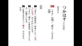 【わかる・読める・解ける 古文単語330 三訂版】 173 つかはす