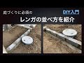 コンクリートレンガ見切りDIY