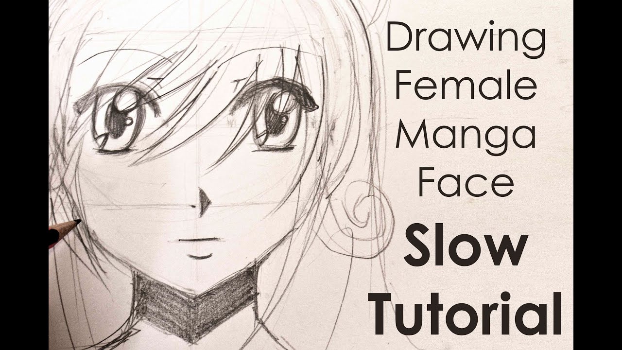 Drawing Easy Manga Girl Face Slow Tutorial