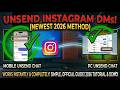 How to Unsend Instagram DM Message on PC