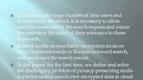 2014 IEEE JAVA/.NET Privacy Preserving Multi Keyword Ranked Search over Encrypted Cloud Data