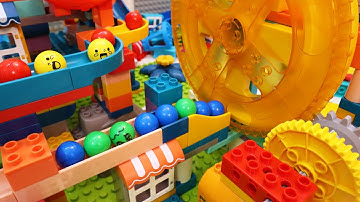 Satisfying Building Blocks Marble Run ASMR Technic Wheel Elevator