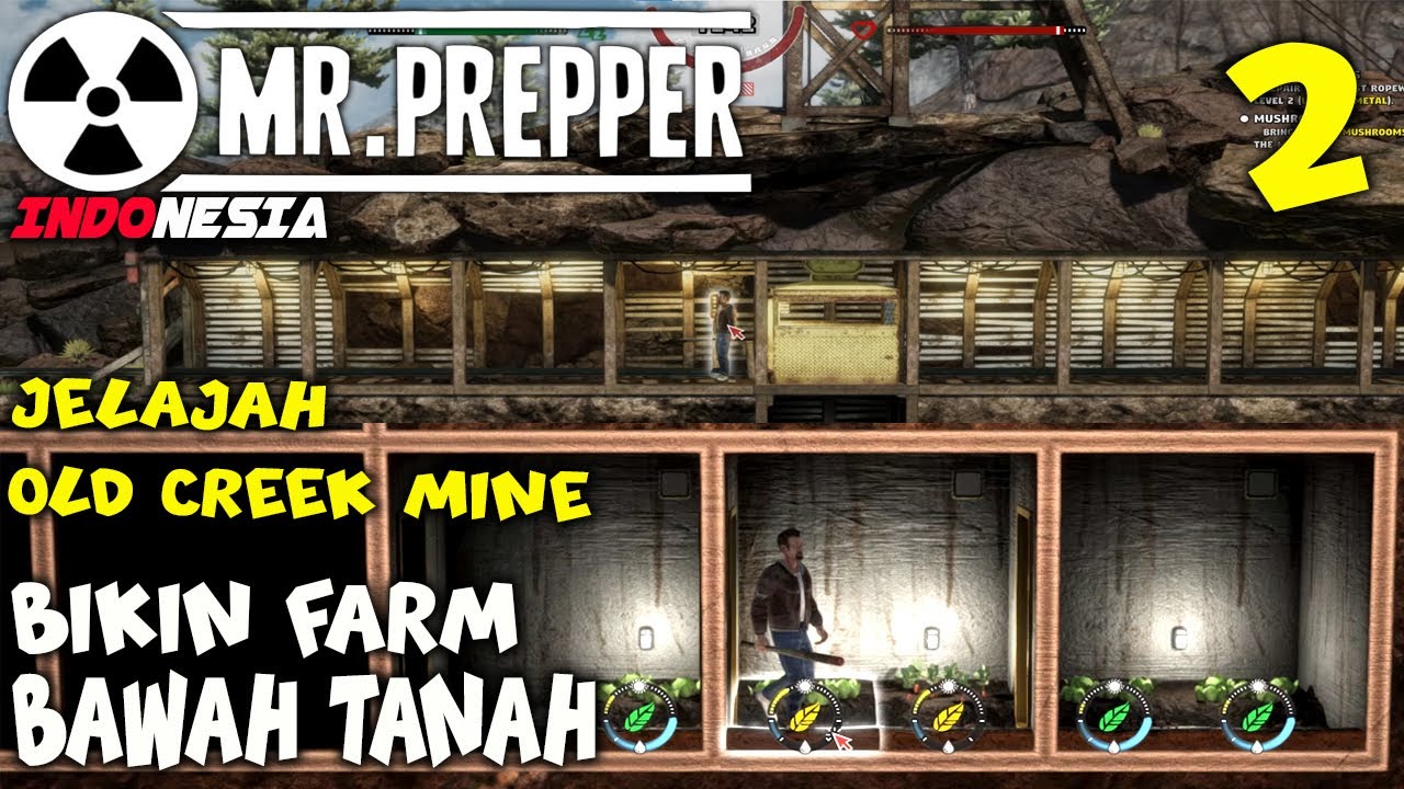 Jelajah Tambang Tua dan Bikin Farm Bawah Tanah MR PREPPER Indonesia Gameplay part 2