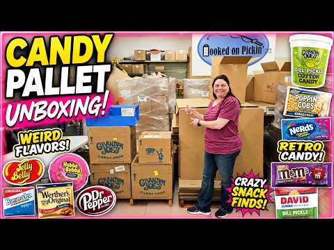 🍬 CANDY PALLET UNBOXING! Weird Flavors, Retro Candy & CRAZY Snack Finds! 🤯📦 thumbnail