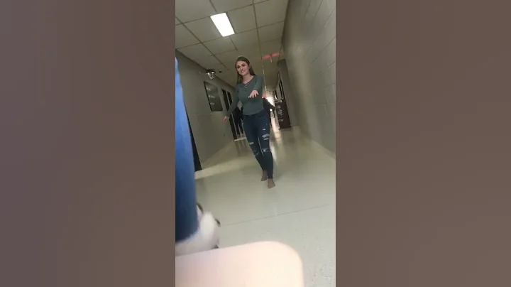 My friend doing a little twirl thing
