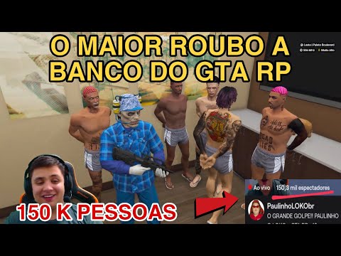 PAULINHO O LOKO E RED BEIRAMAR FAZEM O MAIOR ROUBO AO BANCO NA HISTÓRIA DO GTA RP fugiram pela água