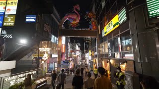 4K・ 【4K】Night walk from Shibuya to Yoyogi park and Harajuku