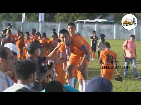 BABAK FINAL  SEPAK BOLA LHOKSEUMAWE VS ACEH UTARA POPDA XVI 2022 di ACEH BARAT