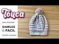 GORRO INFANTIL PARA INICIANTES | Passo a passo touca de tricô fácil para criança