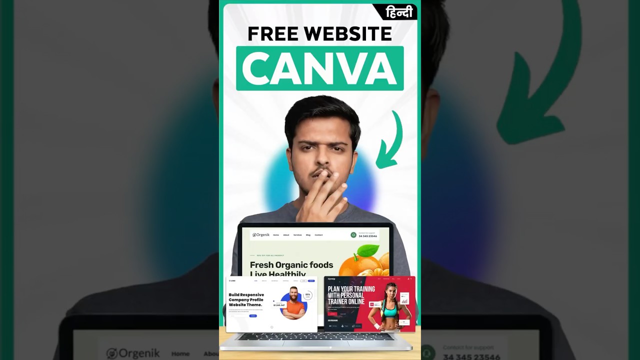 How to Create a Free Website Using Canva in Minutes! 😎| HINDI